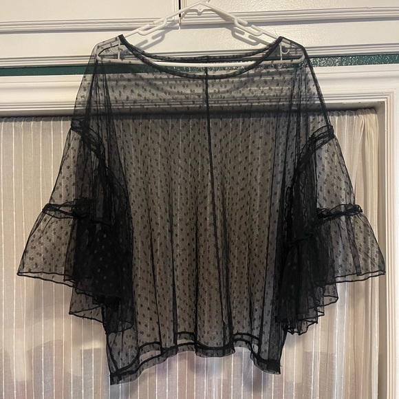 Black Mesh Top - Picture 1 of 2